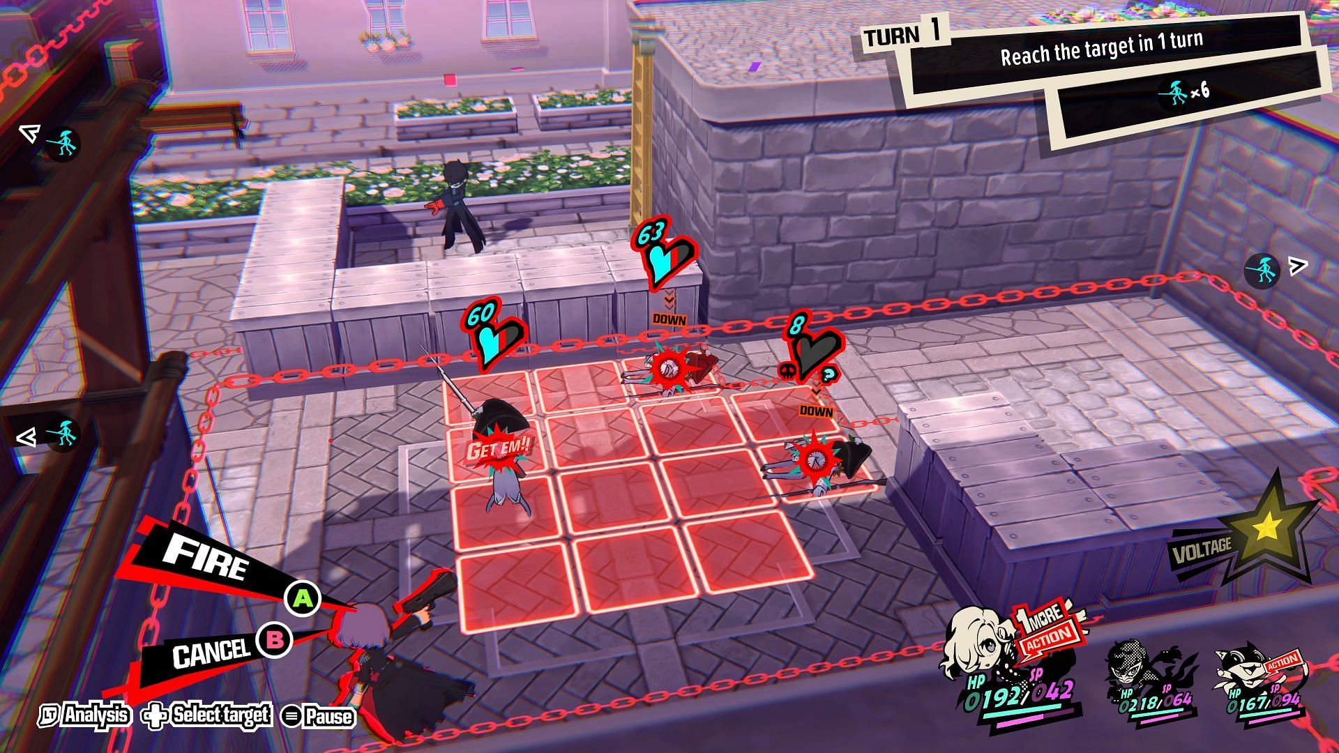 Use Erina's ranged attacks on exposed enemies to get multiple One Mores (Image via Persona 5 Tactica)